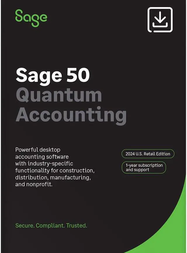 Main image of SAGE 50 QUANTUM ACCOUNTING 2024 U.S. 1-USER 1-YEAR SUBSCRIPTION - Download