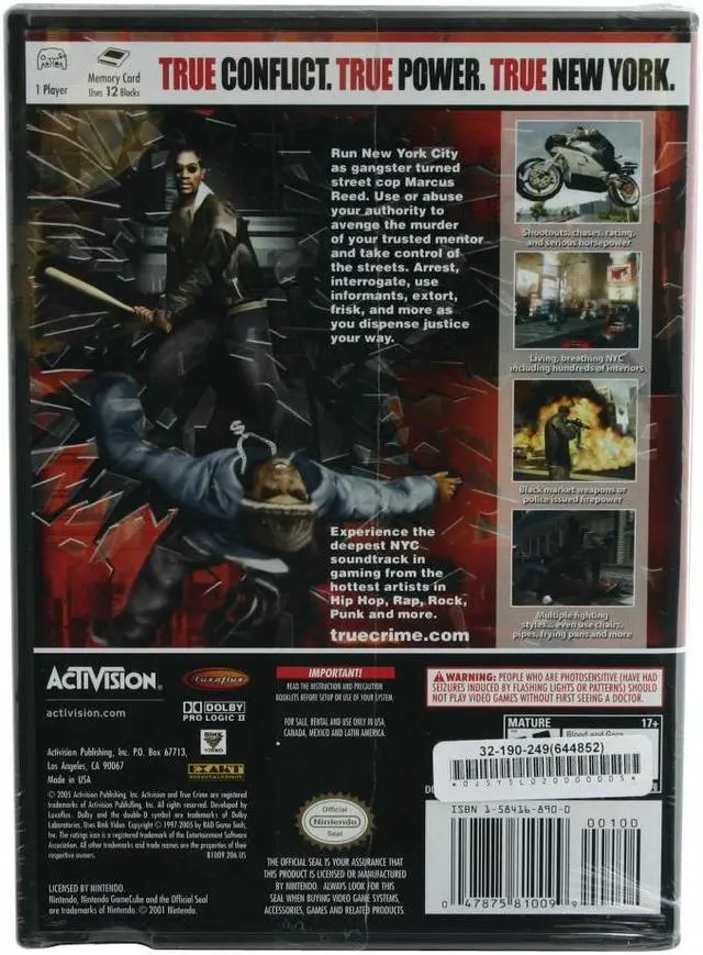 Alt view image 2 of 2 - True Crime: New York City Game Cube game Activision