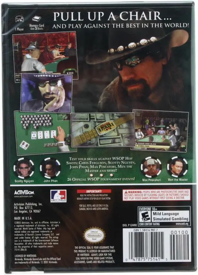 Alt view image 2 of 2 - World Series of Poker Game Cube game Activision