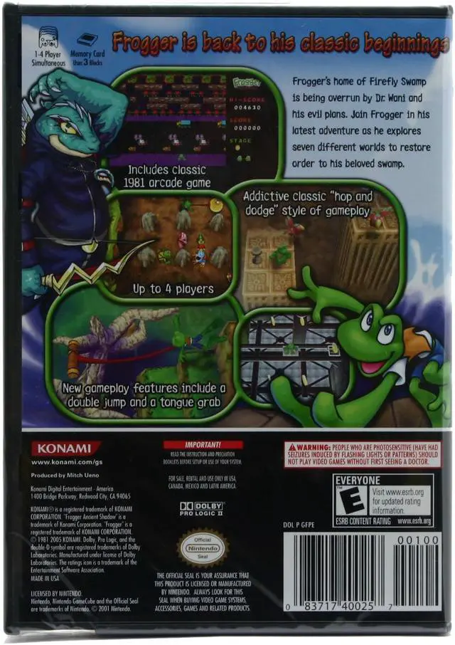 Alt view image 2 of 2 - Frogger: Ancient Shadow Game Cube game KONAMI