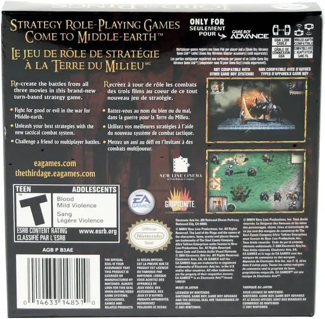 Alt view image 2 of 2 - Lord of the Rings The Third Age GameBoy Advance Game EA