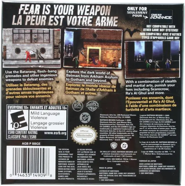 Alt view image 2 of 12 - Batman Begins GameBoy Advance Game EA