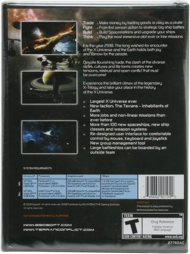 Alt view image 2 of 2 - X3 terran Conflict 2.0 PC Game