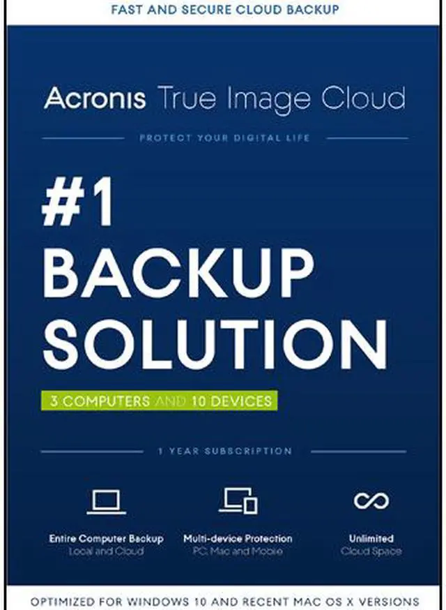 Main image of Acronis True Image Cloud - 3 Computer + 10 Devices - Download