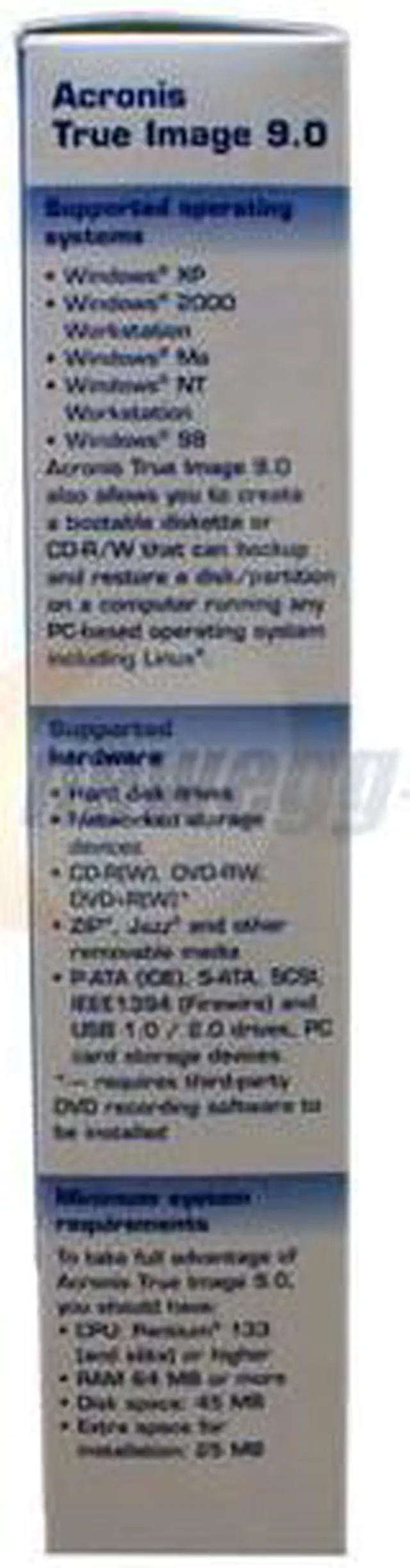 Alt view image 3 of 3 - Acronis True Image 9.0