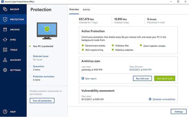 Alt view image 3 of 4 - Acronis Cyber Protect Home Office Advanced Subscription 5 Computers + 500 GB Acronis Cloud Storage - 1 Year Subscription [Download]