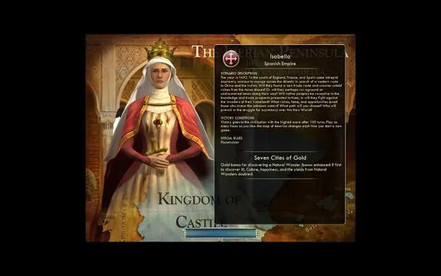 Alt view image 5 of 7 - Sid Meier's Civilization® V: Double Civilization and Scenario Pack: Spain (Isabella) and Inca (Pachacuti) - PC [Online Game Code]