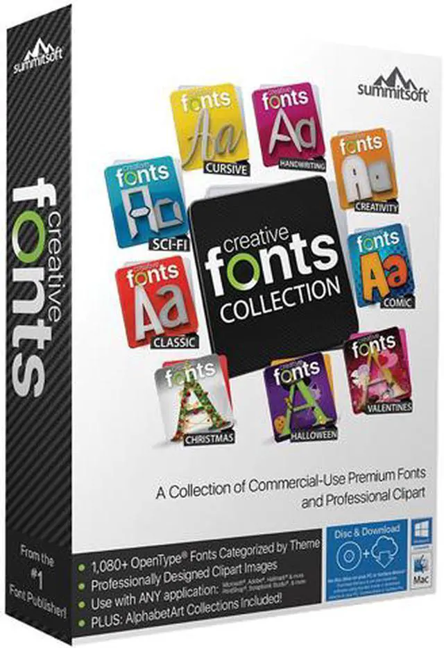 Main image of SummitSoft Creative Fonts Collection - Download