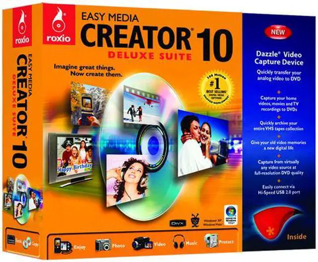Main image of Roxio Easy Media Creator 10 Deluxe Suite - Mini Box