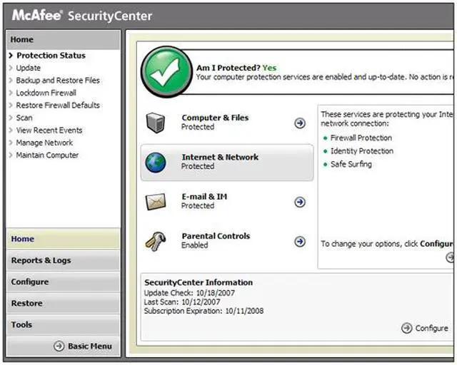 Alt view image 3 of 3 - McAfee Total Protection 2008 English 3-user