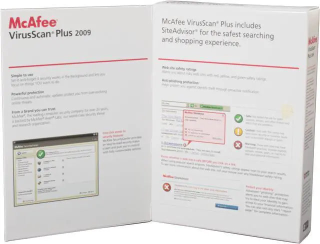 Alt view image 3 of 3 - McAfee VirusScan Plus 2009 1 User