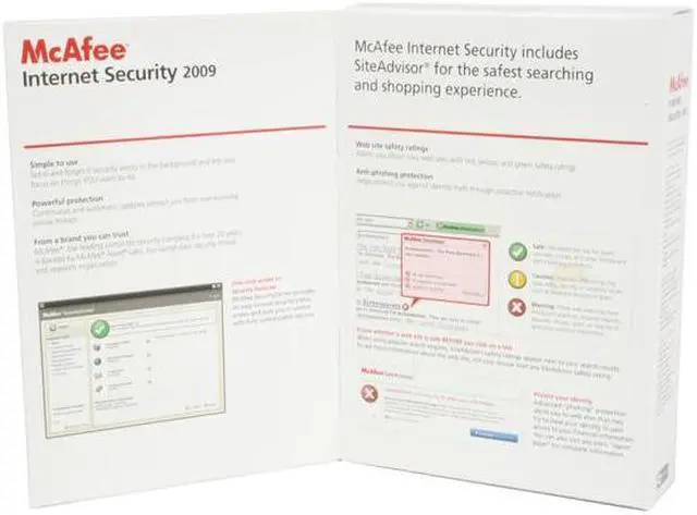 Alt view image 2 of 3 - McAfee Internet Security 2009 3 User