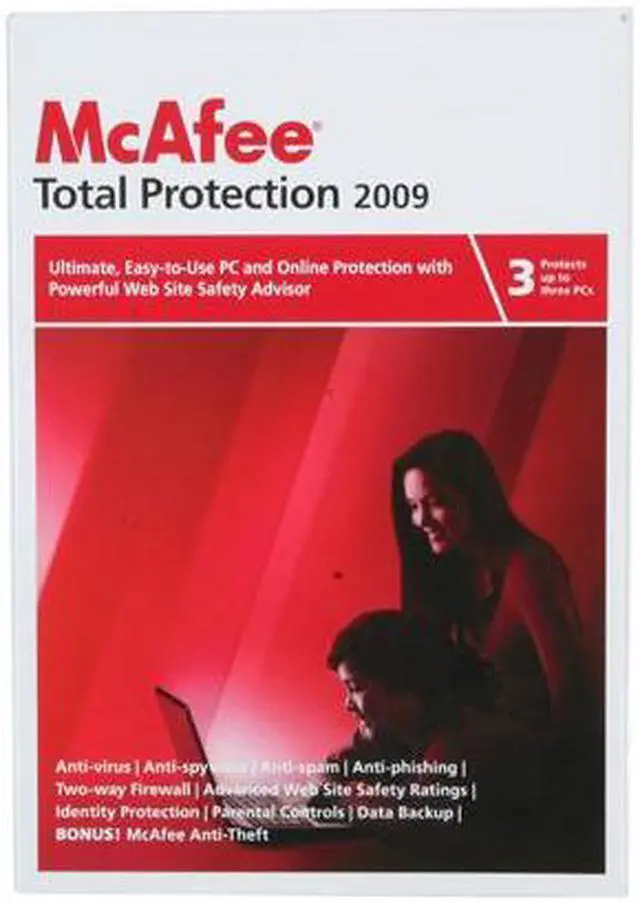 Alt view image 2 of 2 - McAfee Total Protection 2009 3 User