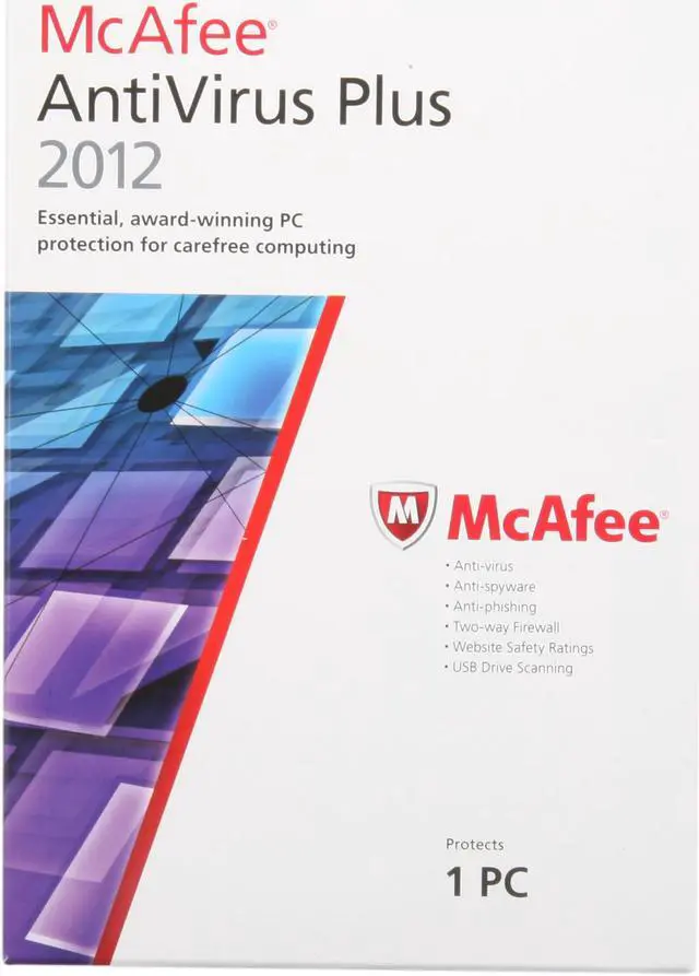 Main image of McAfee Antivirus Plus 2012 - 1 User