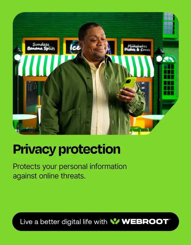 Alt view image 3 of 9 - Webroot Complete Internet Security Complete + Antivirus - 5 Devices - 1-Year – Download Android, Apple iOS, Chrome, Mac OS, Windows