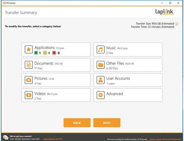 Alt view image 5 of 7 - Laplink PCmover Professional v11 - 1 Use