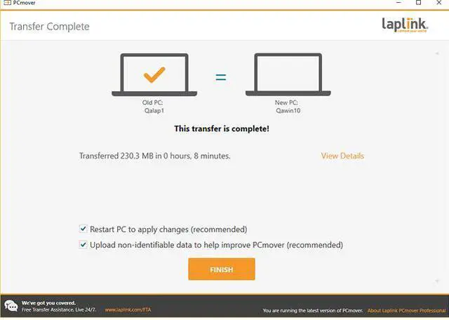 Alt view image 7 of 7 - Laplink PCmover Professional v11 - 1 Use