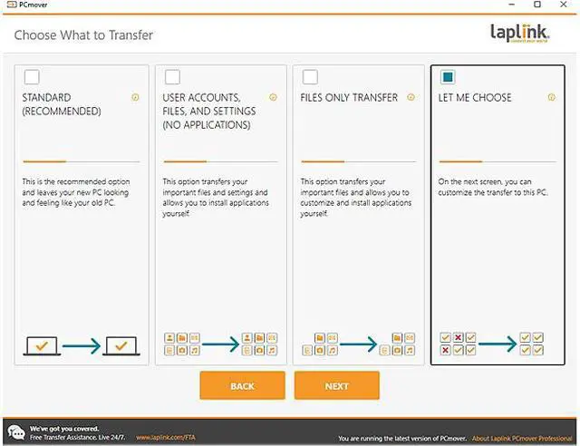 Alt view image 4 of 7 - Laplink PCmover Professional - 1 Use (Moves Applications, Files, and Settings to Your New PC) Download