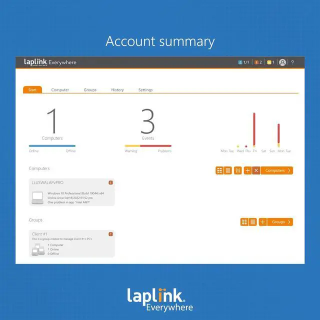 Alt view image 5 of 10 - Laplink Everywhere | Basic license | Remote management of 10 devices for 24 Months