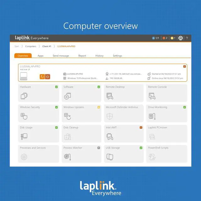 Alt view image 6 of 10 - Laplink Everywhere | Basic license | Remote management of 10 devices for 24 Months