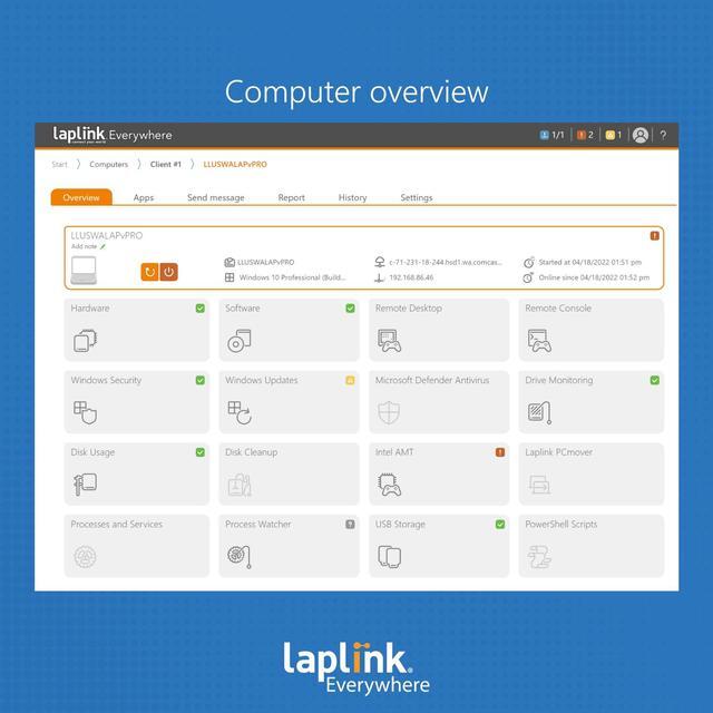 Alt view image 6 of 10 - Laplink Everywhere | Premium license | Remote management of 5 devices for 24 Months