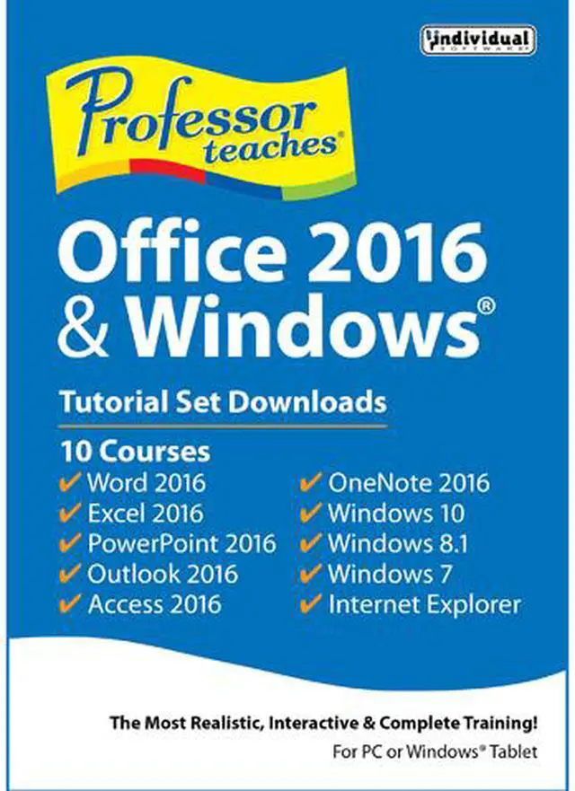 Main image of Individual Software Professor Teaches Office 2016 & Windows - Download