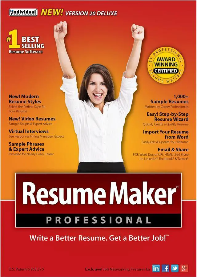 Main image of Individual Software ResumeMaker Professional Deluxe 20