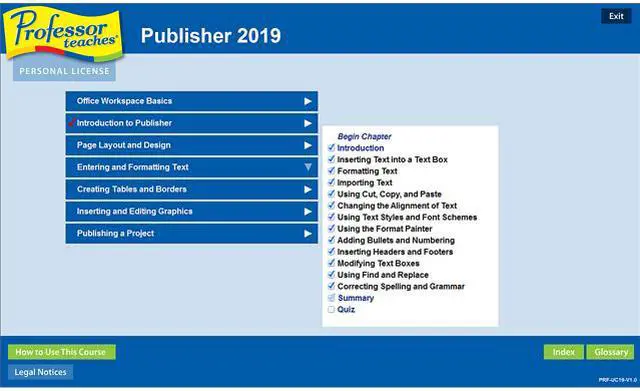 Alt view image 5 of 7 - Individual Software Professor Teaches Office 2019 - Download