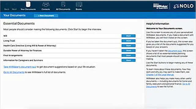 Alt view image 3 of 6 - Nolo Quicken WillMaker & Trust 2021  for Windows - Download