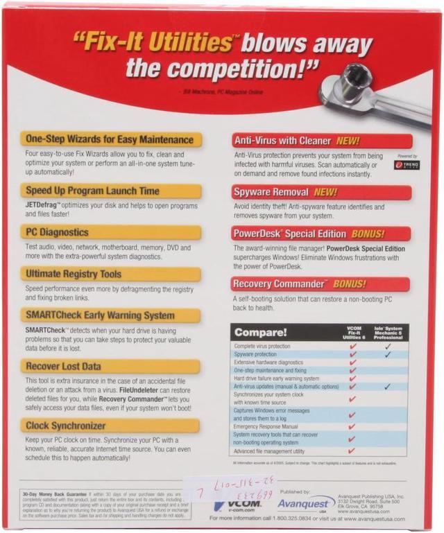 Alt view image 2 of 2 - VCOM Fix-It Utilities Professional 6