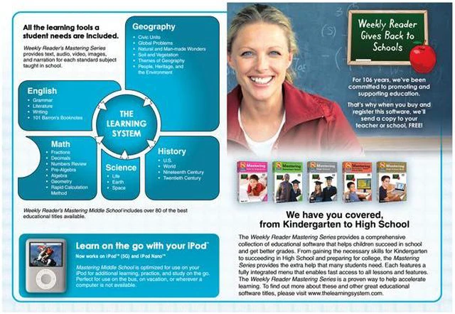 Alt view image 5 of 5 - FOGWARE Weekly Reader Learning System Mastering Middle School 2009