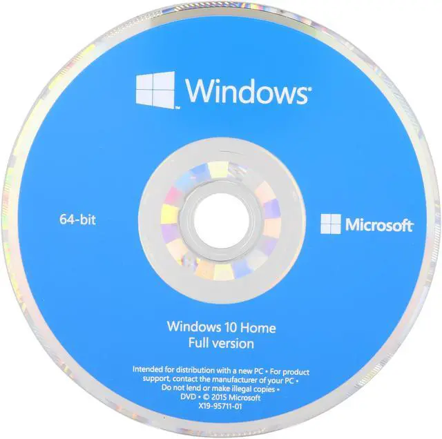 Alt view image 3 of 4 - Windows 10 Home 64-Bit Installation / Recovery Disc Only - No License Key Included - OEM