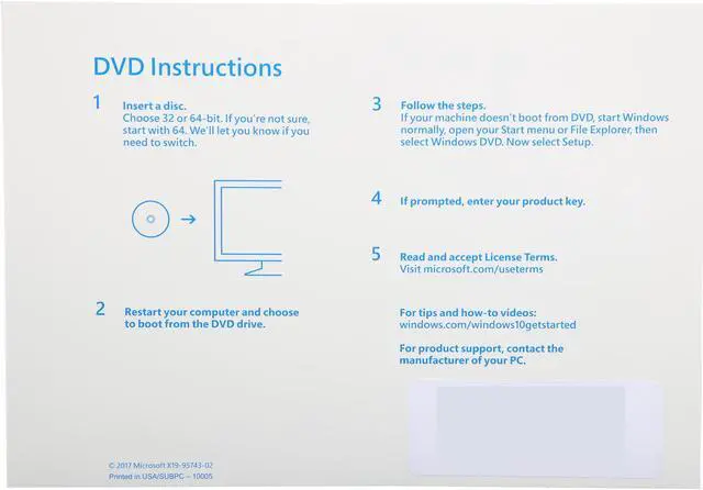 Alt view image 4 of 4 - Windows 10 Home 64-Bit Installation / Recovery Disc Only - No License Key Included - OEM