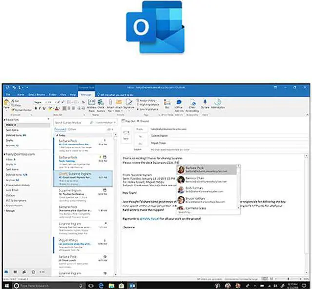 Alt view image 7 of 7 - Microsoft Office Home & Business 2019 | One time purchase, 1 device | Windows 10 PC/Mac Keycard