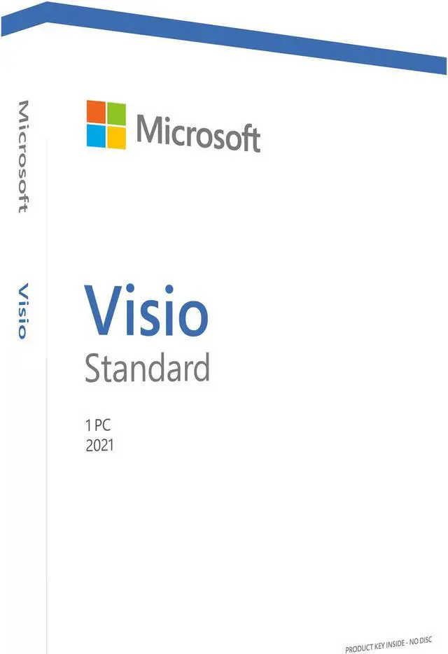 Main image of Microsoft Visio Standard 2021 / Windows 10 Product Key Card - 1 PC
