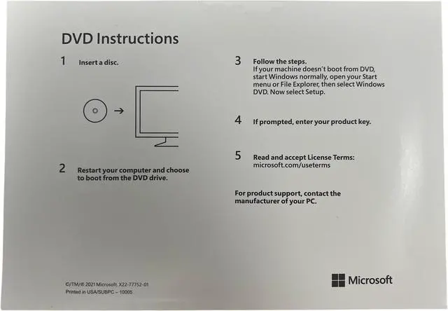 Alt view image 4 of 4 - Microsoft Windows 11 Home 64-Bit Installation / Recovery Disc Only - No License Key Included - OEM