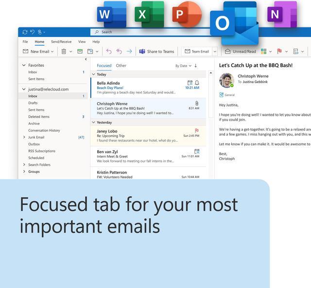 Alt view image 5 of 6 - Microsoft Office Home & Business 2024 | One time purchase, 1 Device | Windows 10/11, Mac - Download