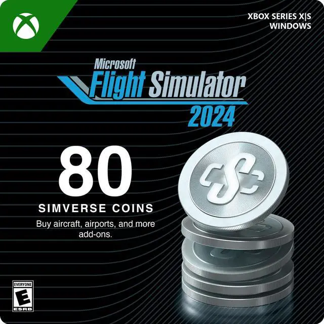 Main image of Microsoft Flight Simulator 2024 - 80 Simverse Coins Xbox Series X/S and Windows [Digital Code]