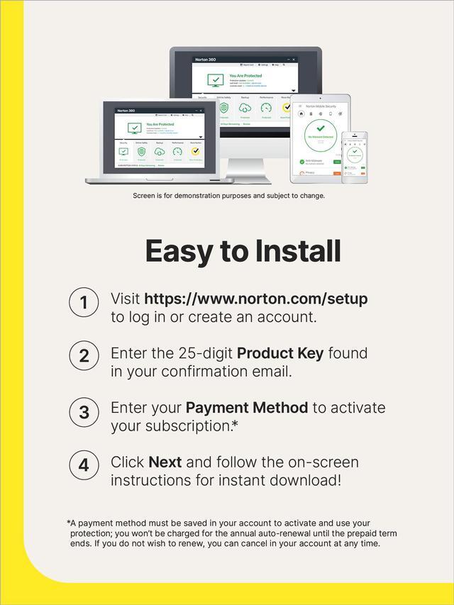 Alt view image 8 of 7 - Norton 360 Premium, Antivirus software for 10 Devices with Auto-Renewal – Includes Advanced AI Scam Protection, VPN, Dark Web Monitoring & PC Cloud Backup - Key Card