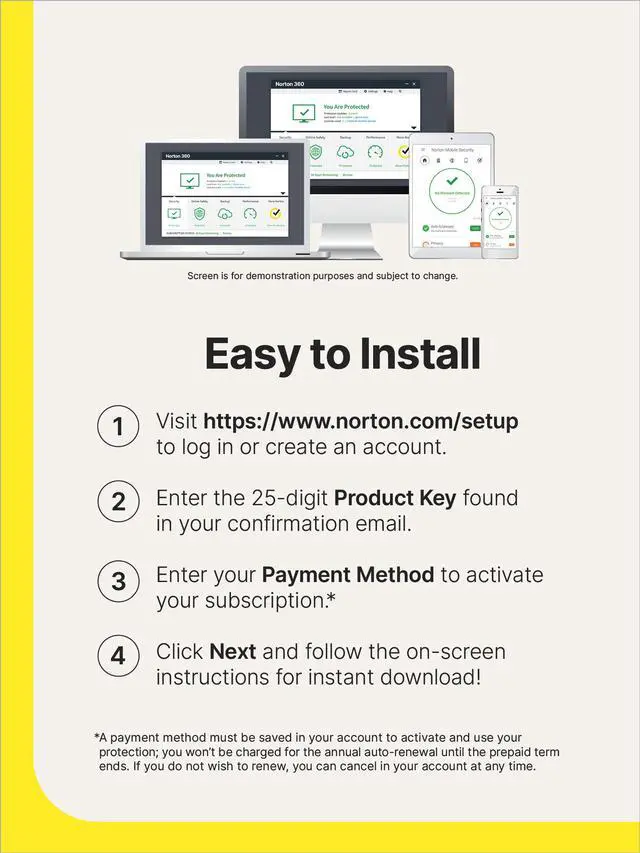 Alt view image 7 of 7 - Norton 360 Deluxe, Antivirus software for 5 Devices with Auto-Renewal – Includes Advanced AI Scam Protection, VPN, Dark Web Monitoring & PC Cloud Backup - Key Card