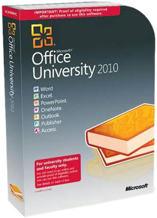 Alt view image 2 of 2 - Microsoft Office University 2010 Academic Edition