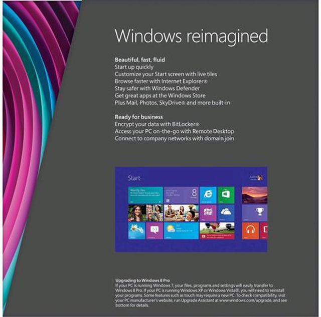 Alt view image 2 of 9 - Microsoft Windows 8 Professional Upgrade