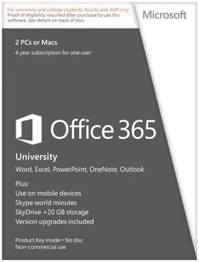 Main image of Microsoft Office 365 University – (2 PCs or Macs, 4 Years) Verification Required