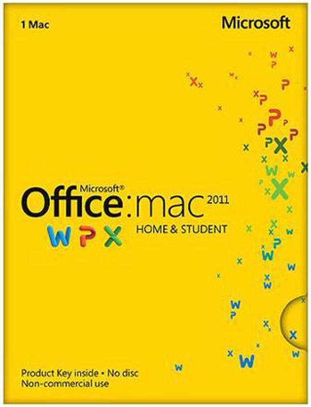 Main image of Microsoft Office Mac Home & Student 2011 Product Key Card