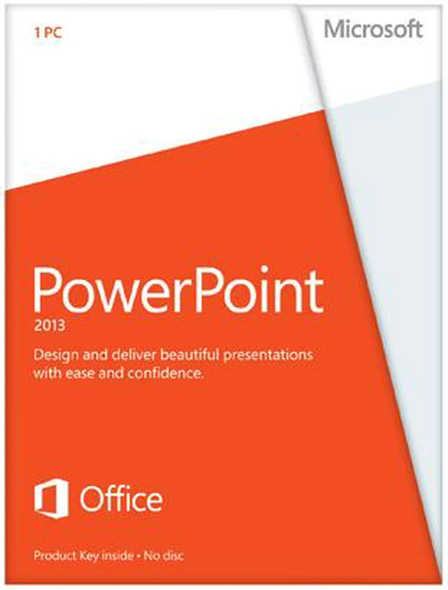 Microsoft PowerPoint 2013 Product Key Card (no media) Non-Commercial ...