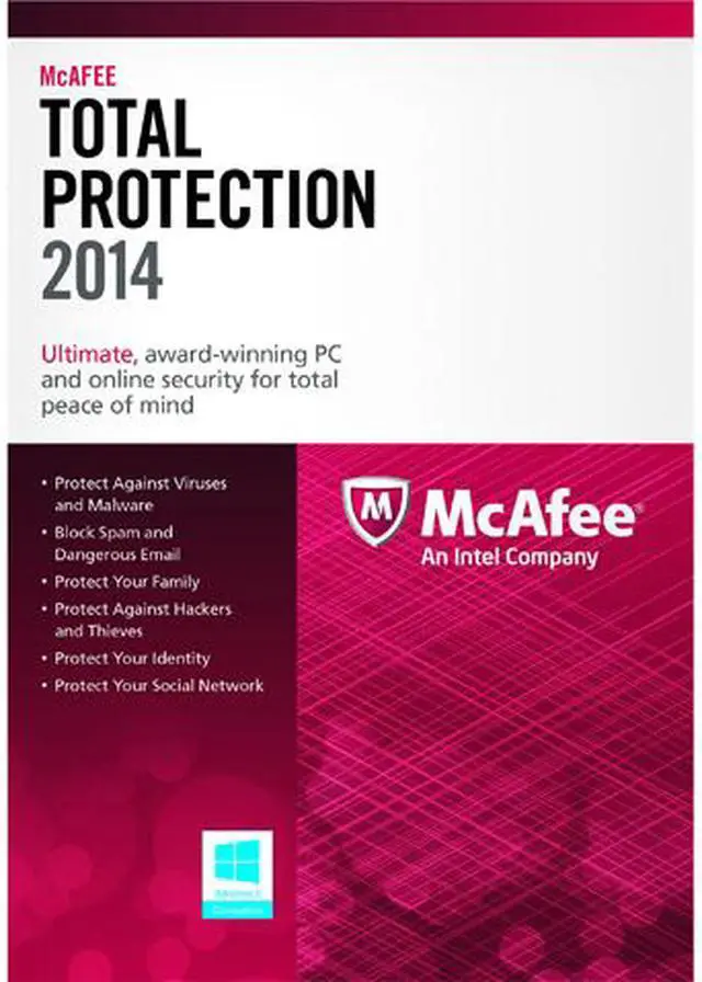 Main image of McAfee Total Protection 2014 - 3 PCs (Product Key Card)