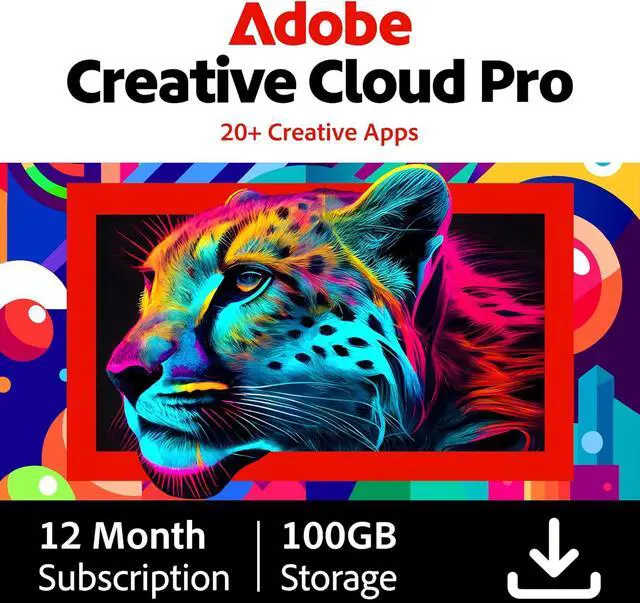 Main image of Adobe Creative Cloud Pro | 20+ creative apps plus 100GB Storage | 12-Month Subscription | PC/Mac
