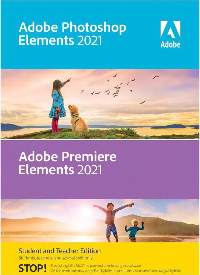 Main image of Adobe Photoshop Elements & Premiere Elements 2021 Student & Teacher (Verification Required) - MAC Download