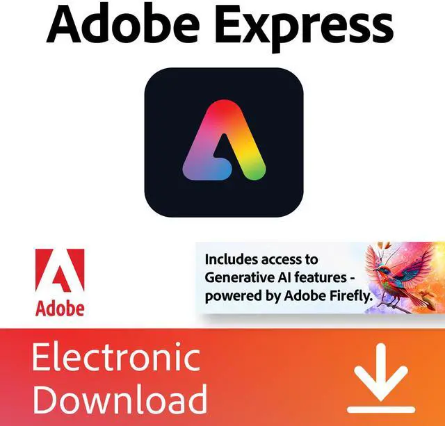 Main image of Adobe Express Premium | 12 month subscription | Download | PC/Mac & Mobile Online Code