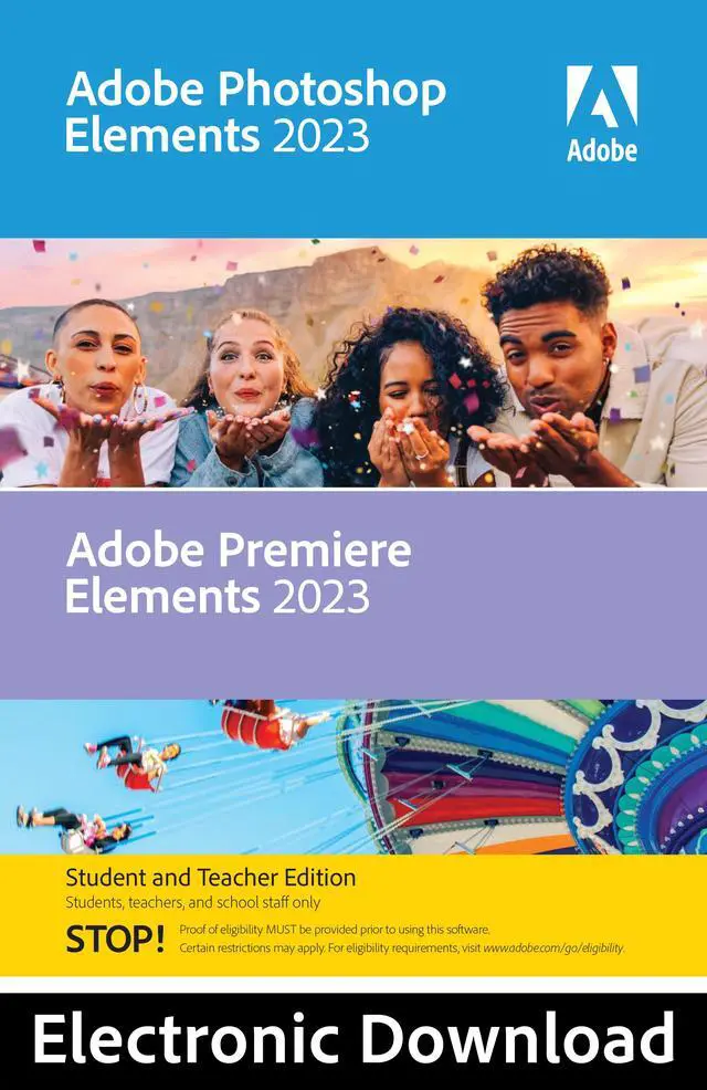 Main image of Adobe Photoshop Elements & Premiere Elements 2023 Student & Teacher (Verification Required) - Mac - Download
